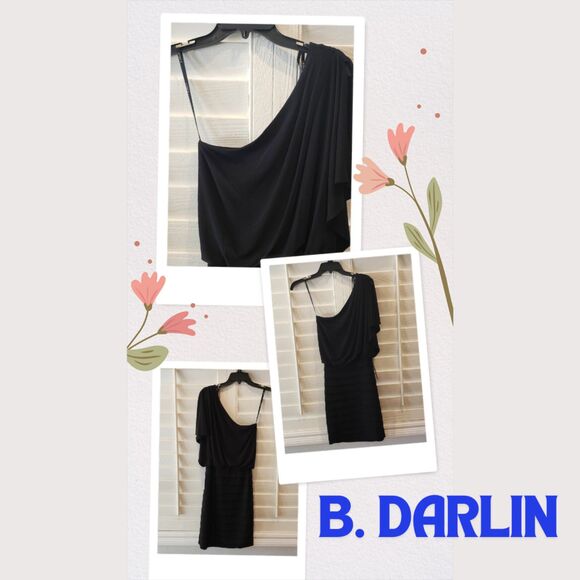 B Darlin Dresses & Skirts - B. Darlin NWT Women One Shoulder Cocktail Dress Black Size 1/2